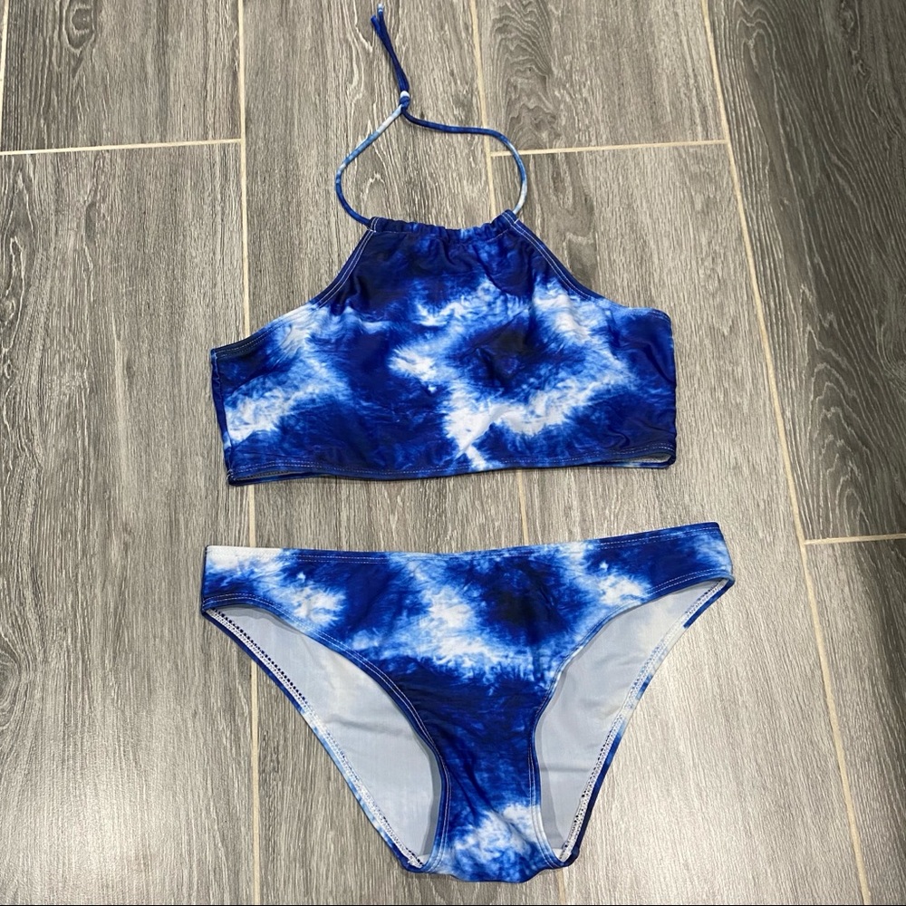 ❌SOLD❌ Blue and White Tie-Dye Bikini